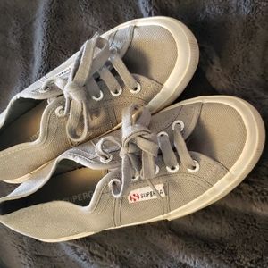 Superga grey canvas sneakers